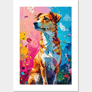 painted dog Posters and Art